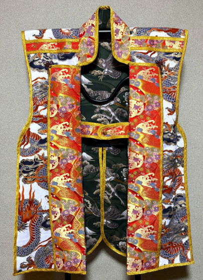 Dragon White, Red & Black Jinbaori front